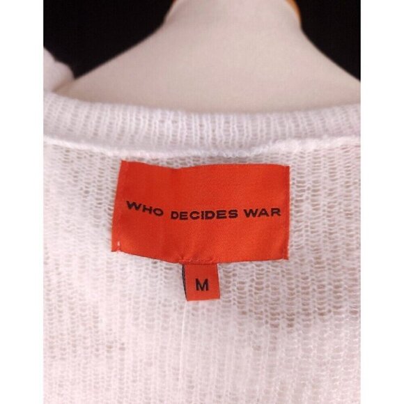 Who Decides War by MRDR BRVDO Webbed Sweater M Cloud Defect New - Picture 14 of 16